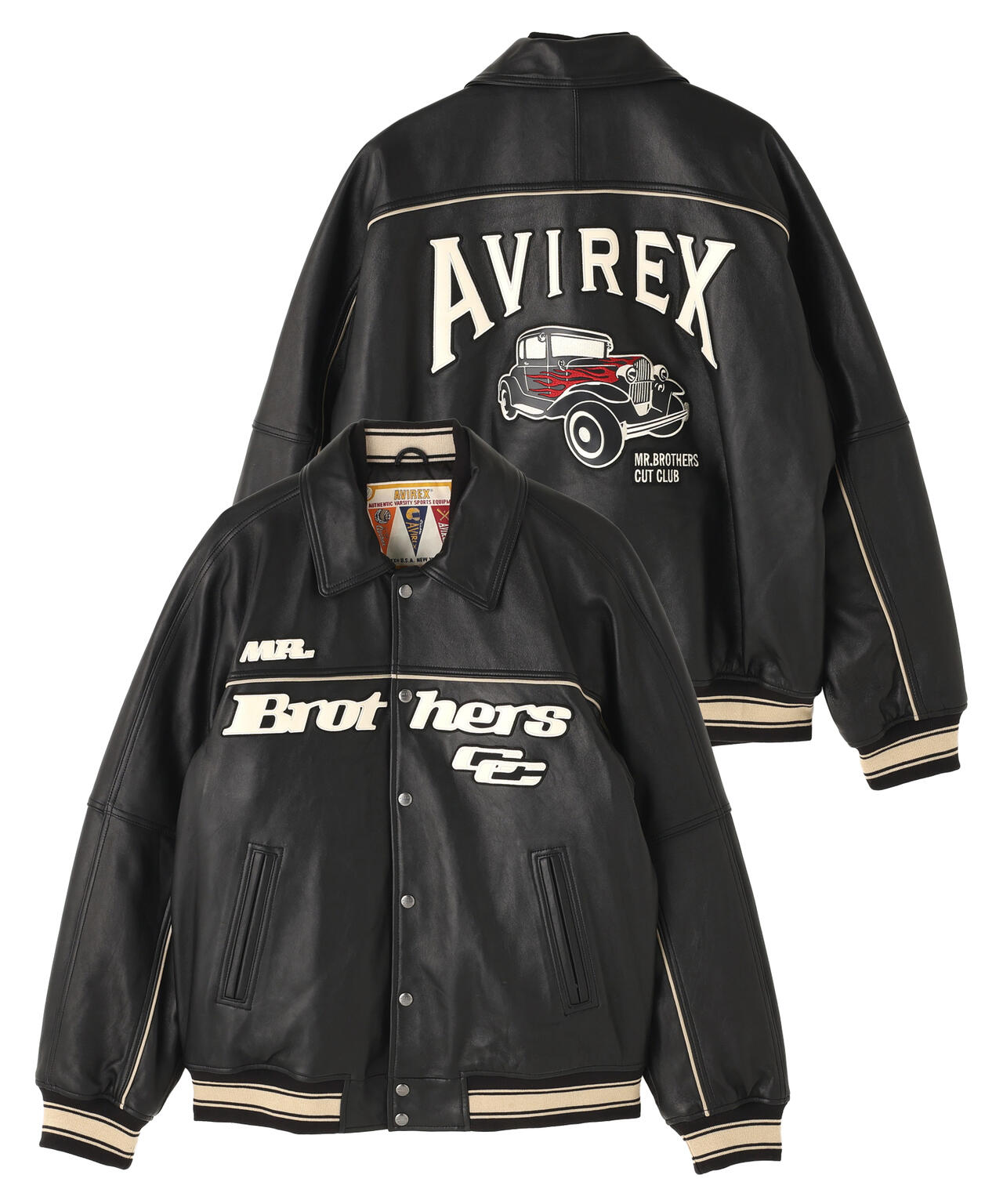 《AVIREX × MR.BROTHERS CUT CLUB》VARITY LEATHER JACKET