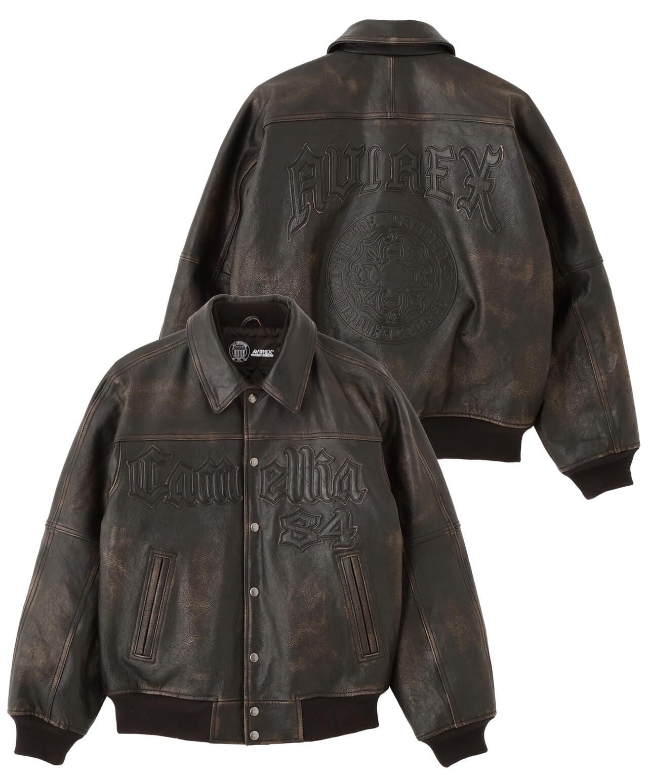 VINTAGE FINISHED VARSITY LEATHER ”CAMELLIA”