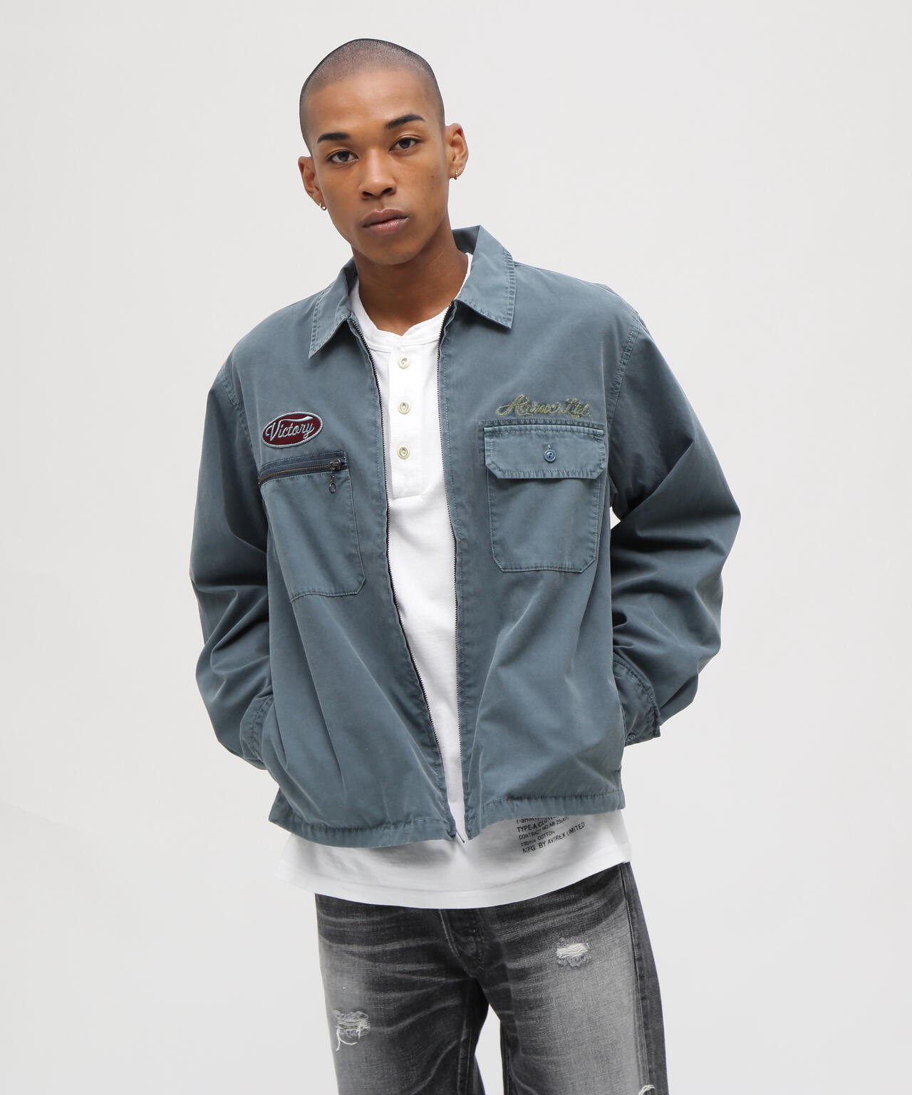 《A.A.R.C》FADED EMB WORK JACKET