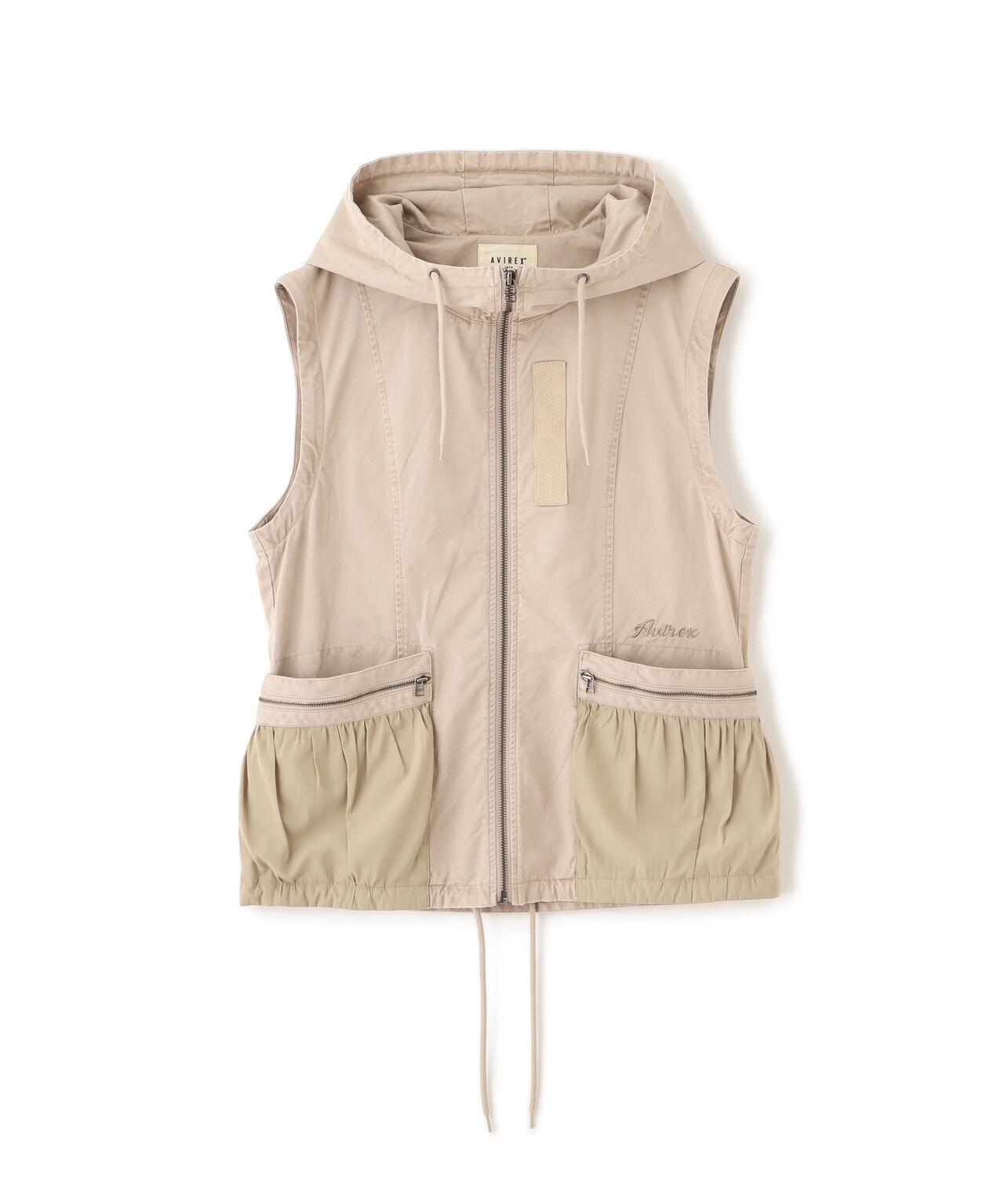 《WOMAN》MILITARY ZIP POCKET DETACHABLE JACKET