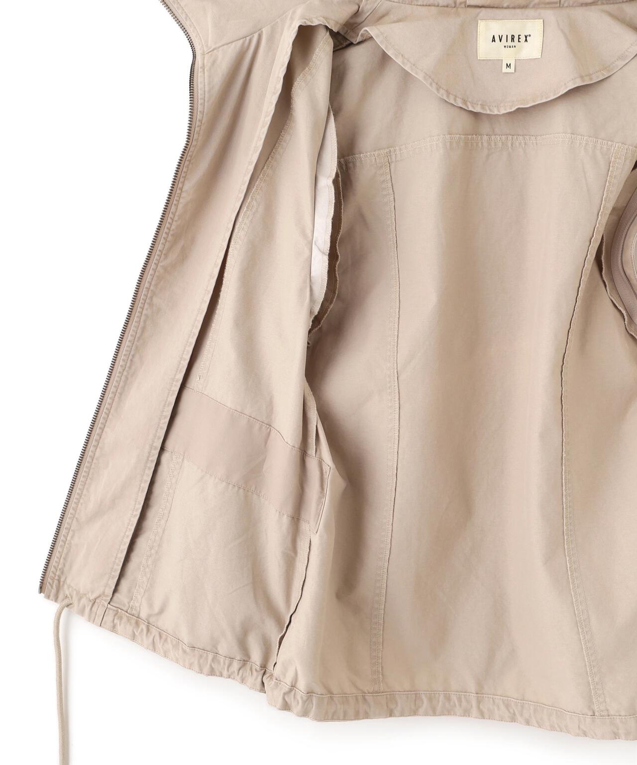 《WOMAN》MILITARY ZIP POCKET DETACHABLE JACKET
