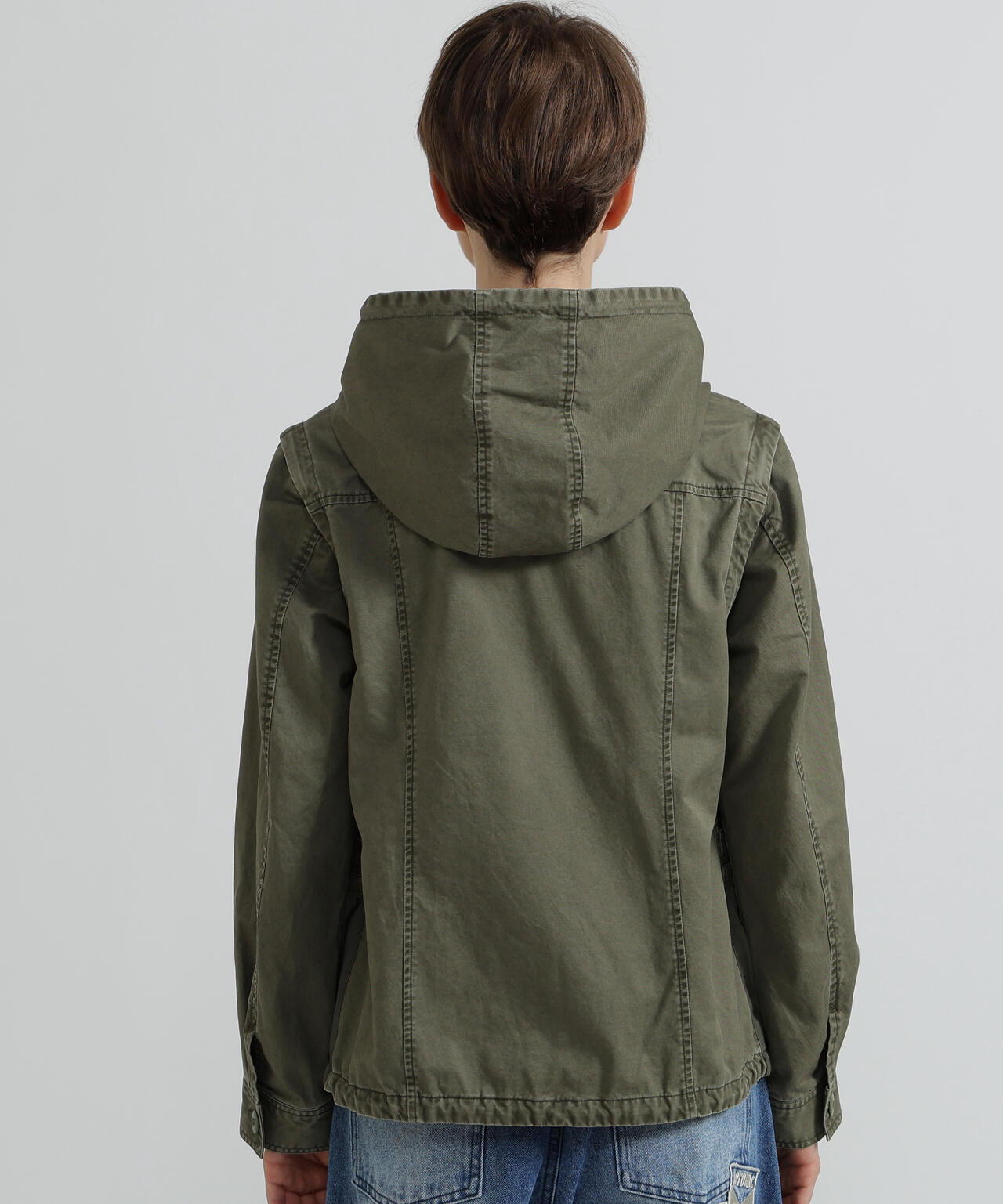 《WOMAN》MILITARY ZIP POCKET DETACHABLE JACKET