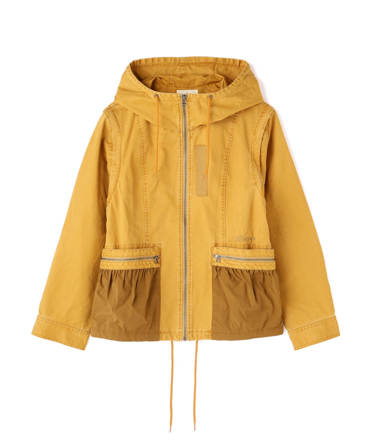 《WOMAN》MILITARY ZIP POCKET DETACHABLE JACKET