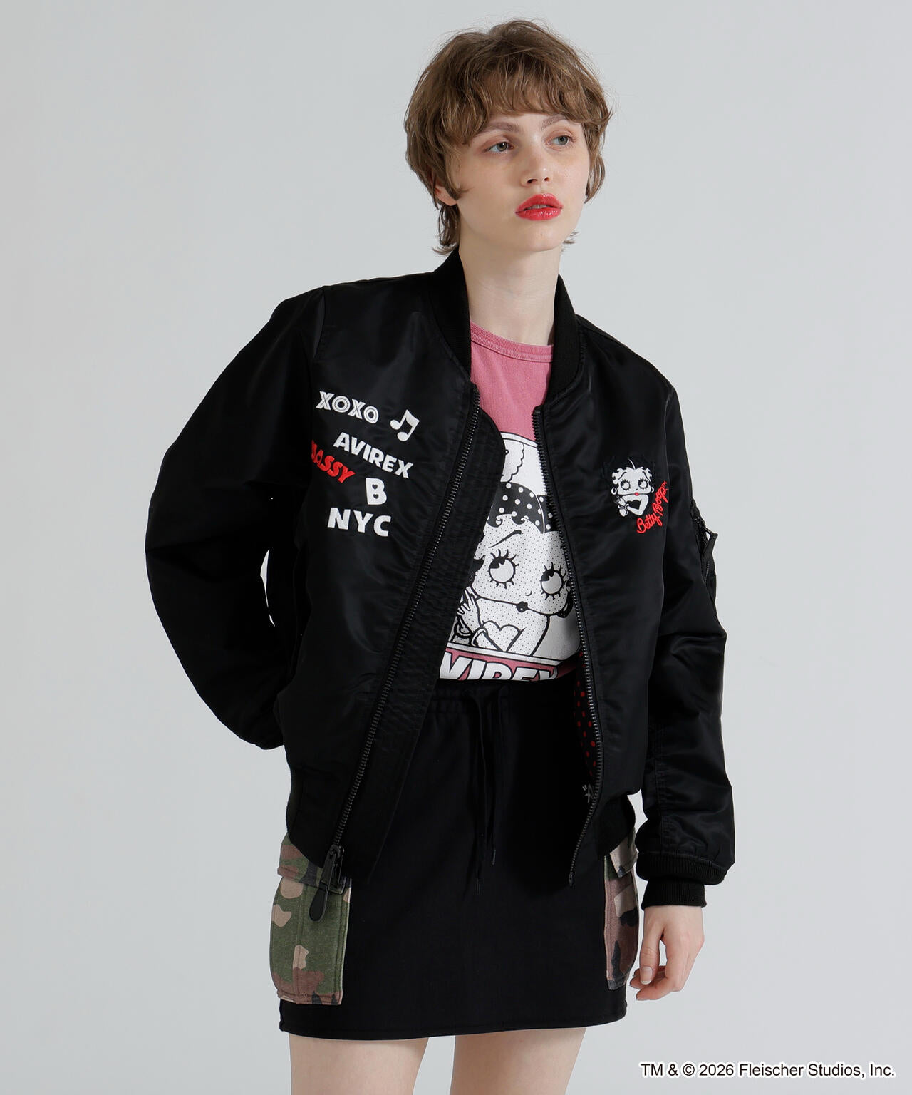 《AVIREX × Betty Boop》LIGHT MA-1