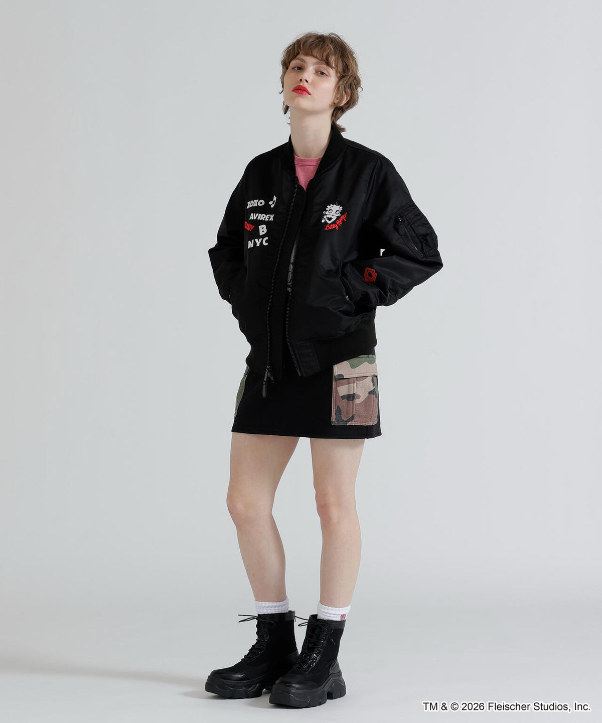 《AVIREX × Betty Boop》LIGHT MA-1