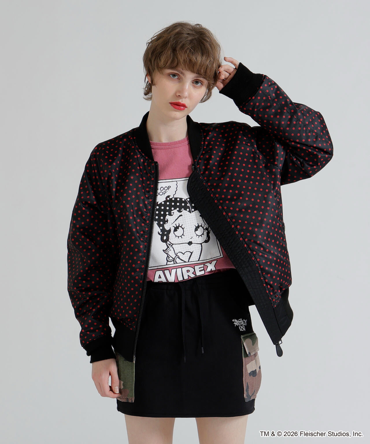 《AVIREX × Betty Boop》LIGHT MA-1