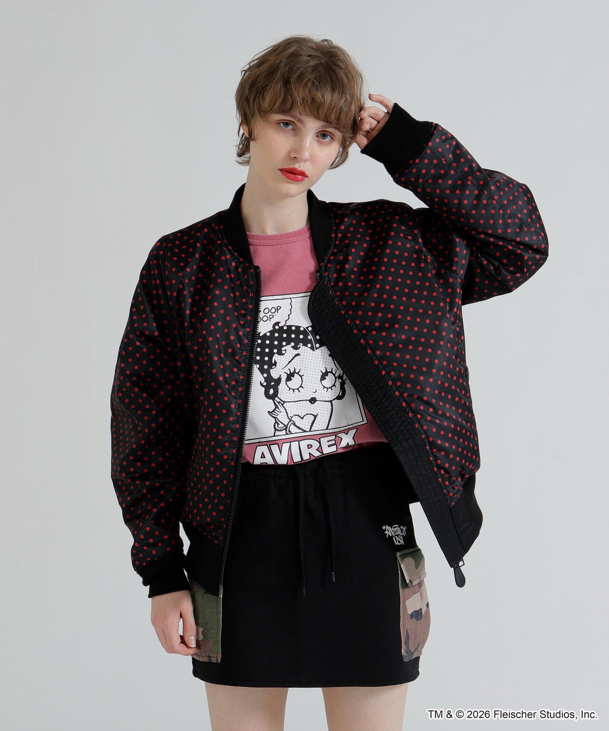 《AVIREX × Betty Boop》LIGHT MA-1