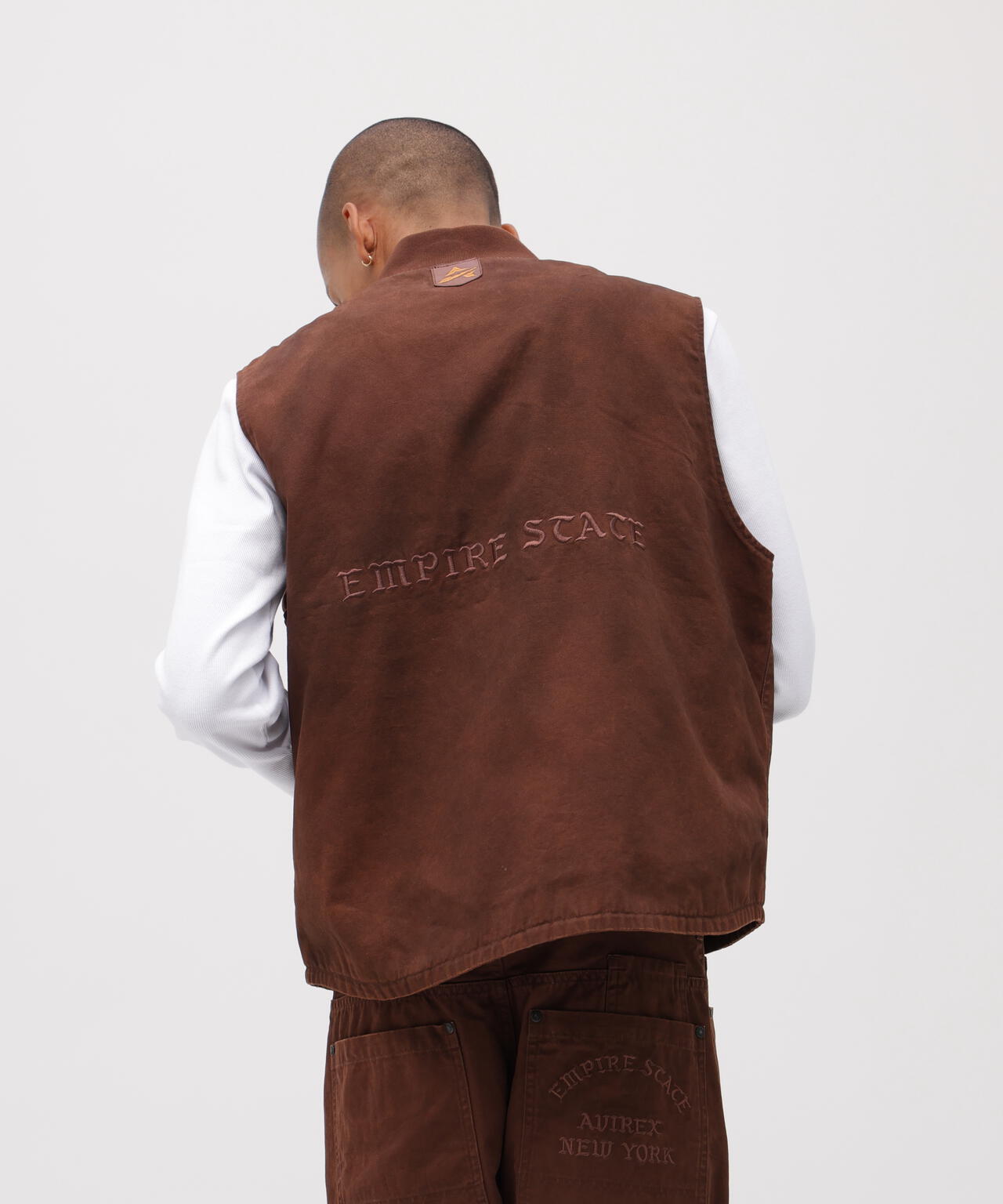 LEATHER PATCH DUCK VEST