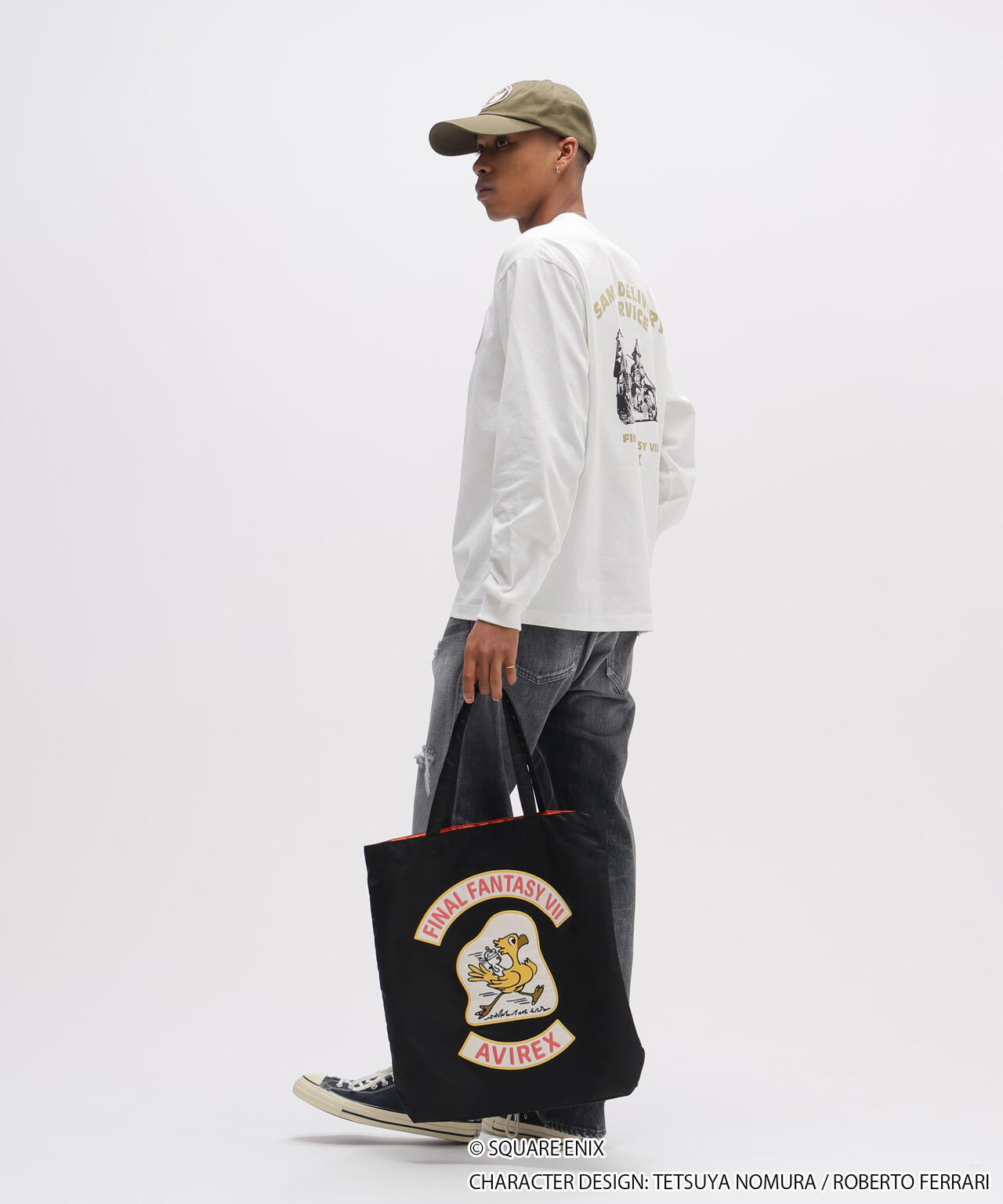《AVIREX × FINAL FANTASY VII REMAKE》FLIGHT NYLON TOTE BAG CHOCOBO