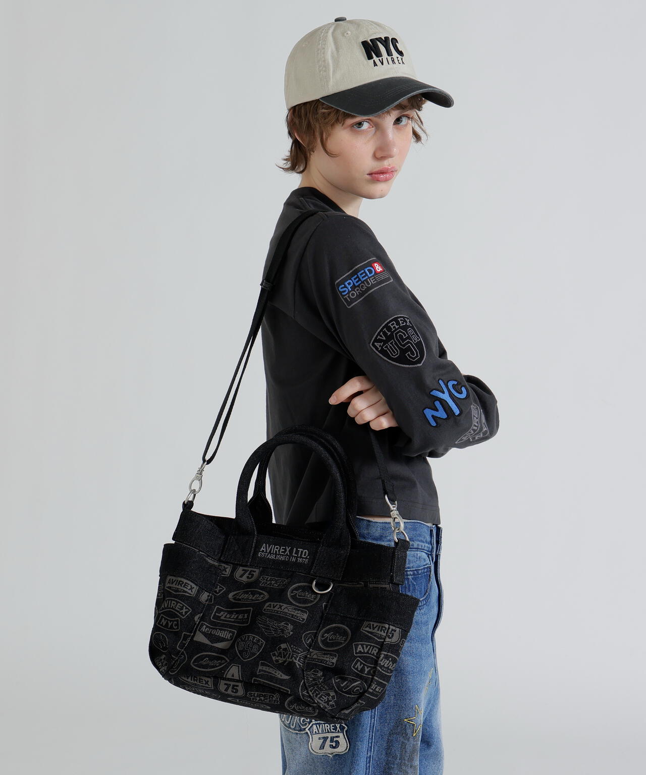 《直営店限定》DENIM PATTERN MINI TOTE BAG