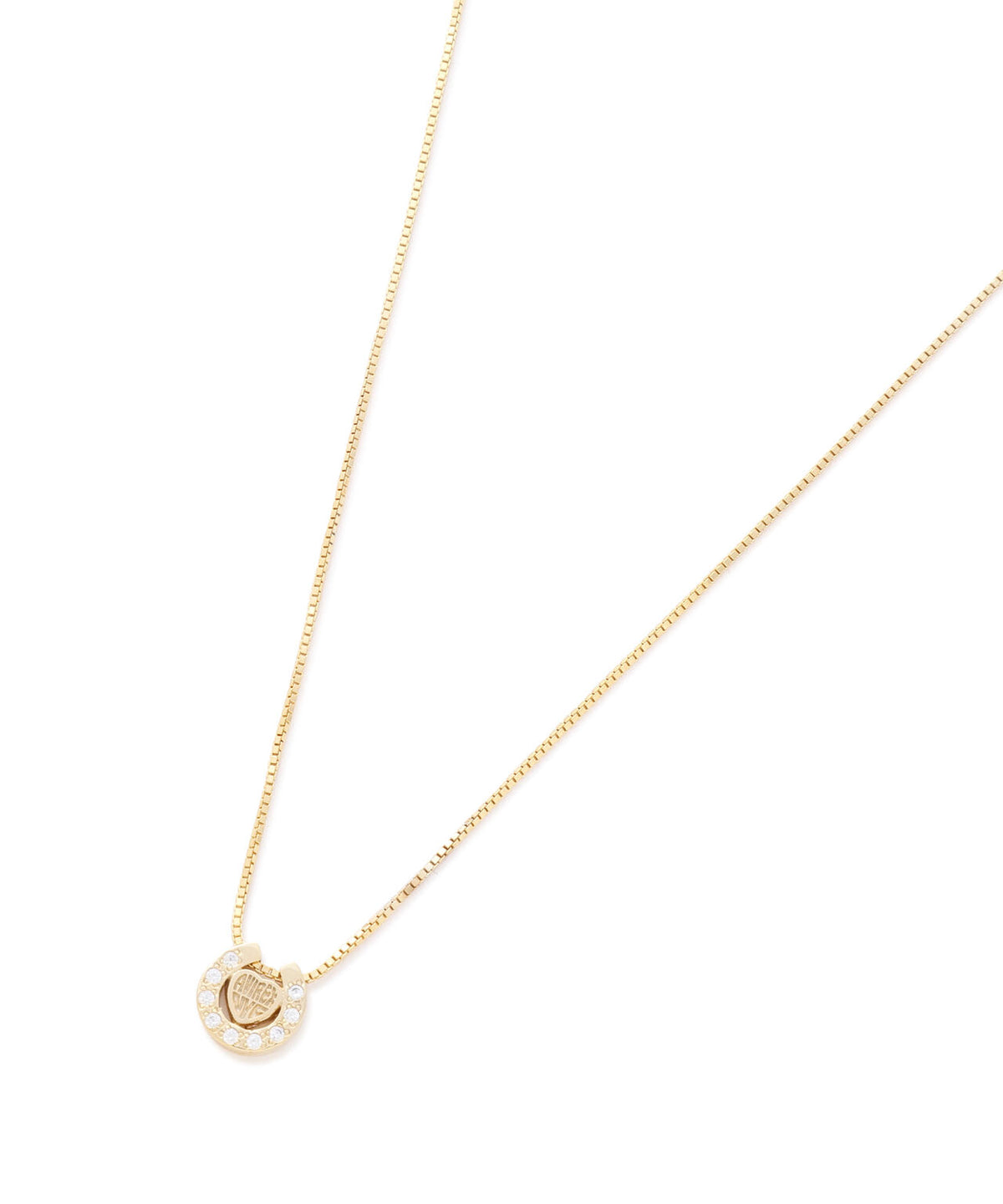 HEART HORSESHOE CZ NECKLACE(GOLD) by J.H.M CO.LTD.