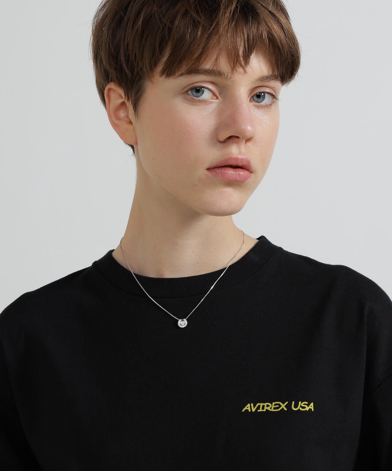 HEART HORSESHOE CZ NECKLACE(SILVER) by J.H.M CO.LTD.