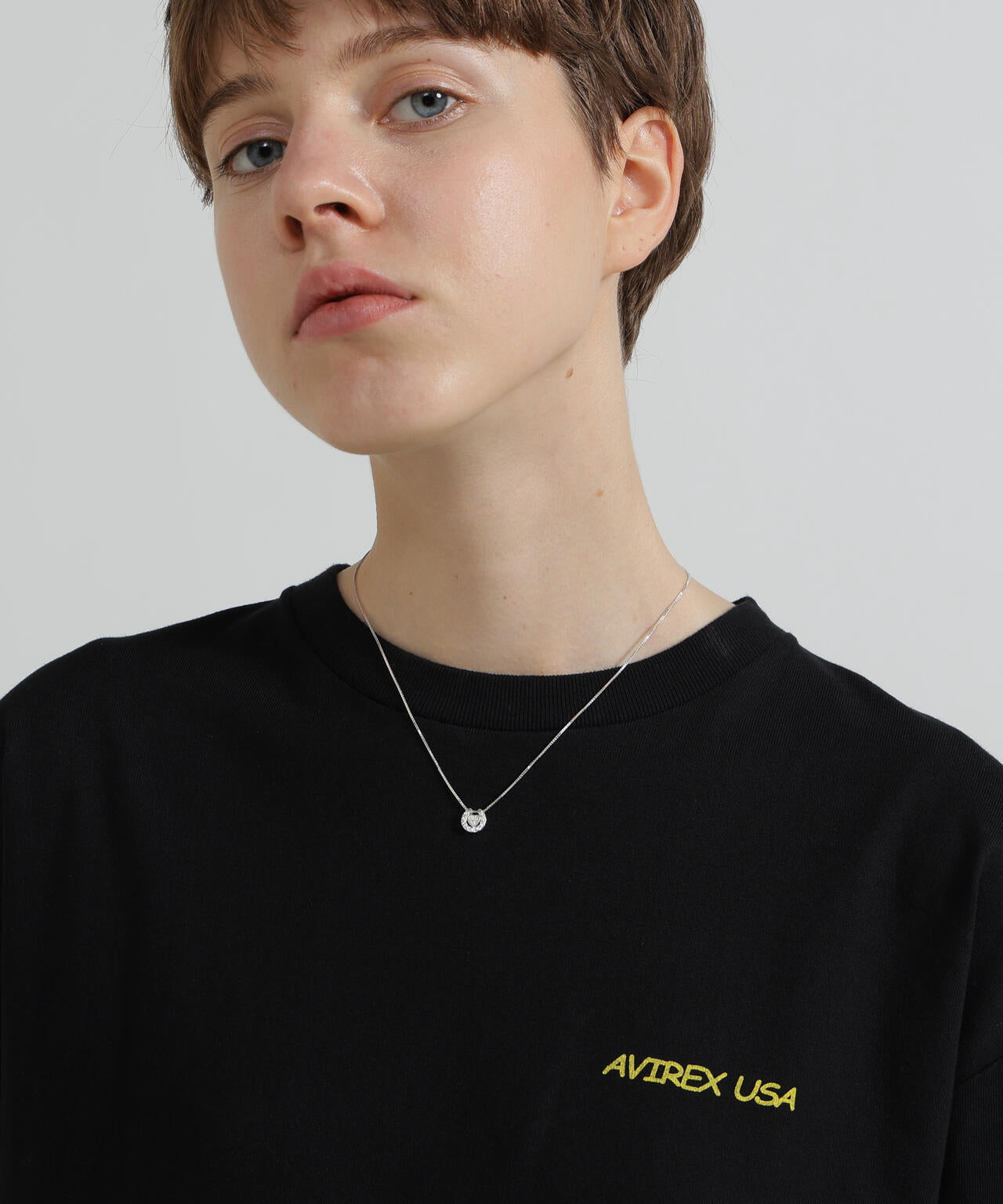 HEART HORSESHOE CZ NECKLACE(SILVER) by J.H.M CO.LTD.