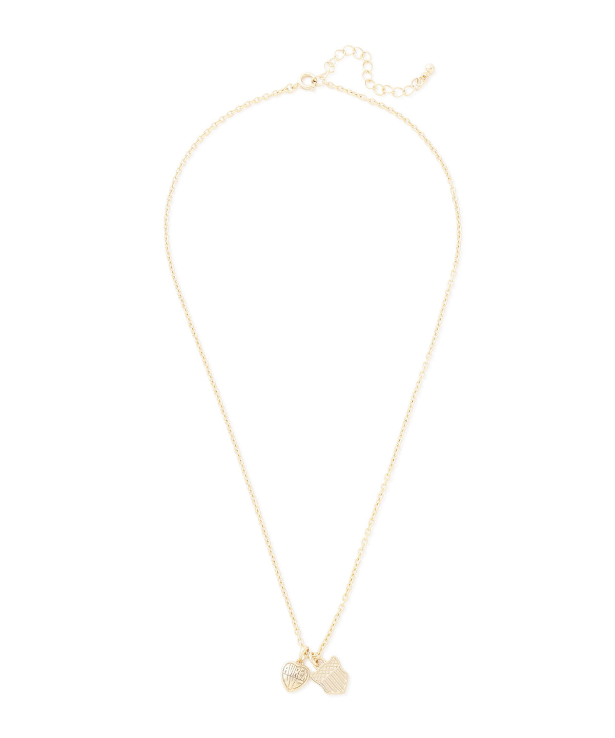 HEART 2TOP NECKLACE(GOLD) by J.H.M CO.LTD.