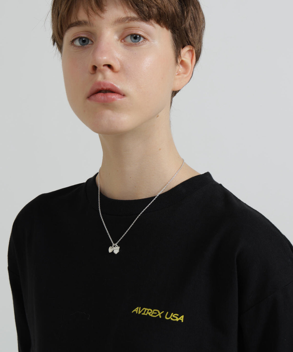 HEART 2TOP NECKLACE(SILVER)by J.H.M CO.LTD.
