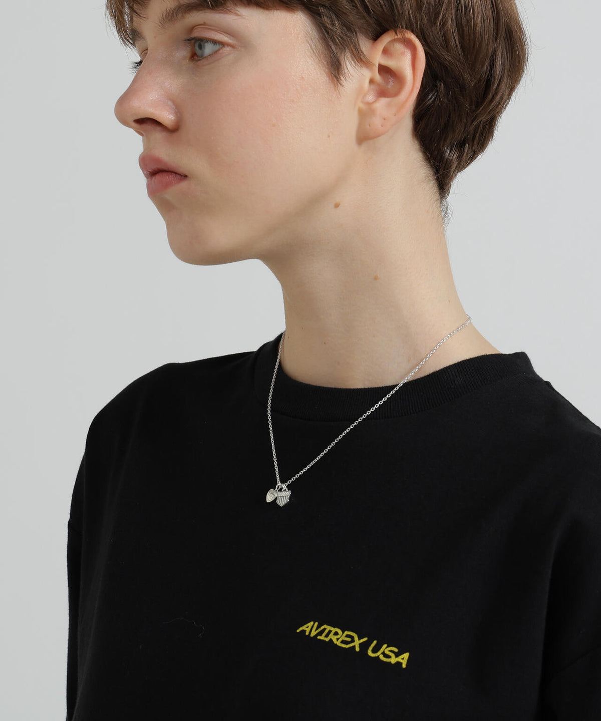 HEART 2TOP NECKLACE(SILVER)by J.H.M CO.LTD.