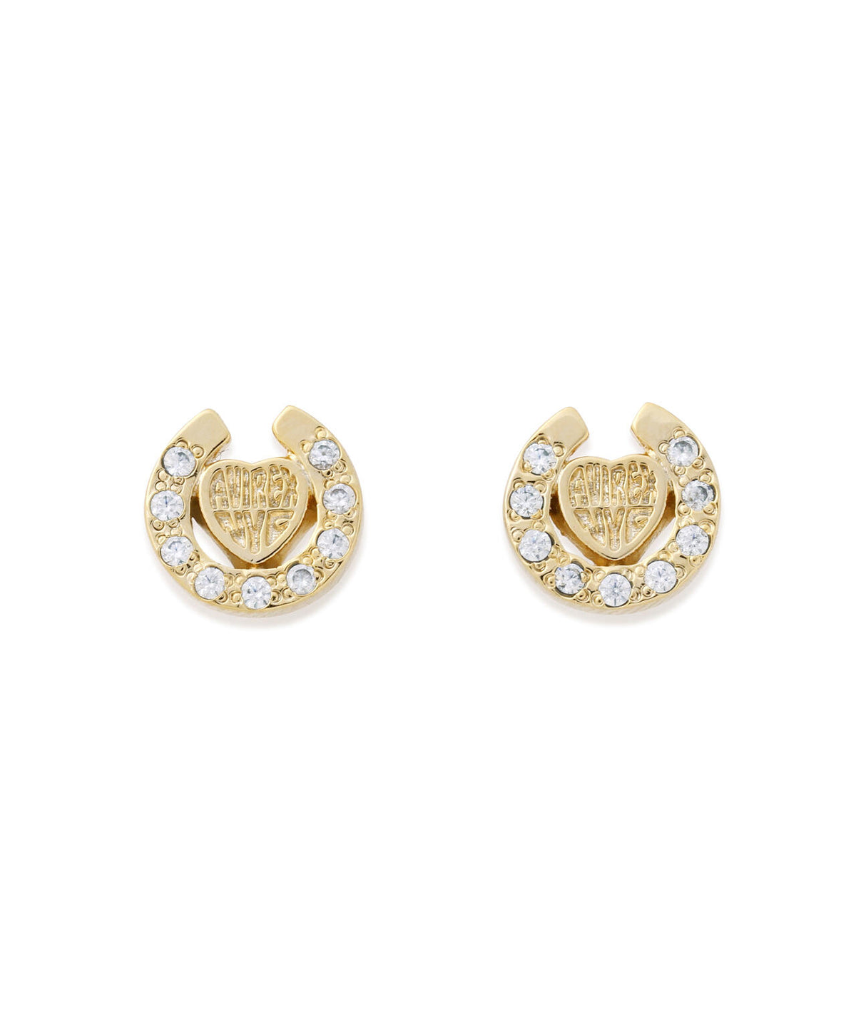 HEART HORSESHOE CZ EARRING by J.H.M CO.LTD.