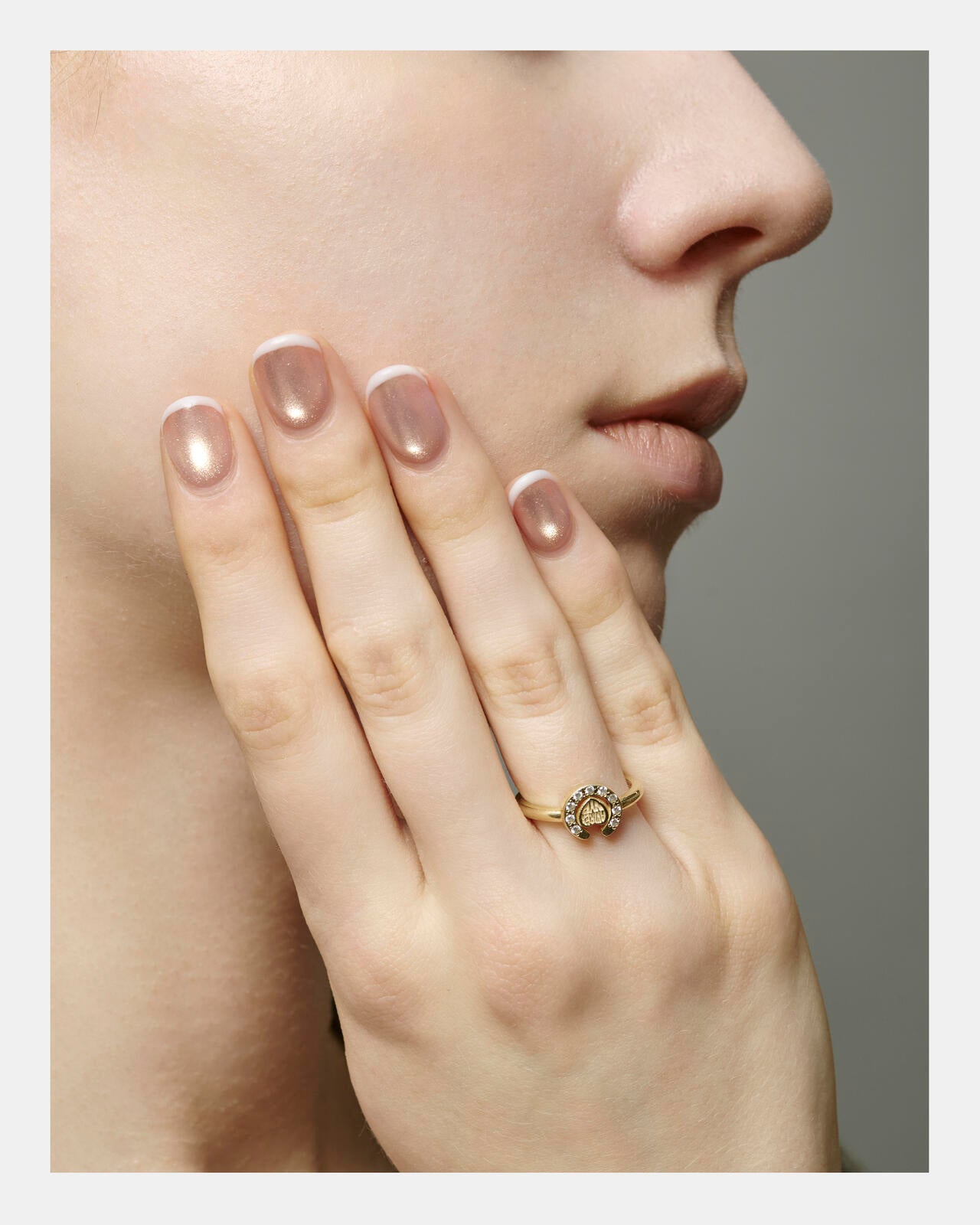 HEART HORSESHOE CZ RING(GOLD)by J.H.M CO.LTD.