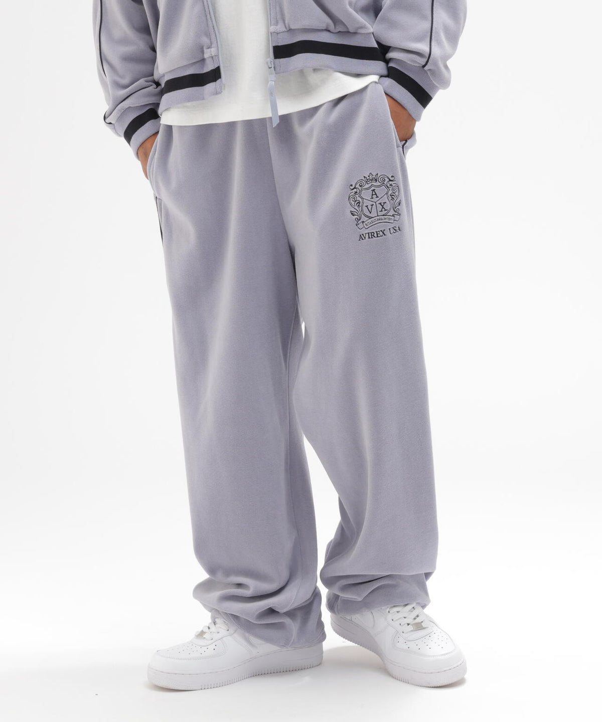 VELOUR TRACK PANTS