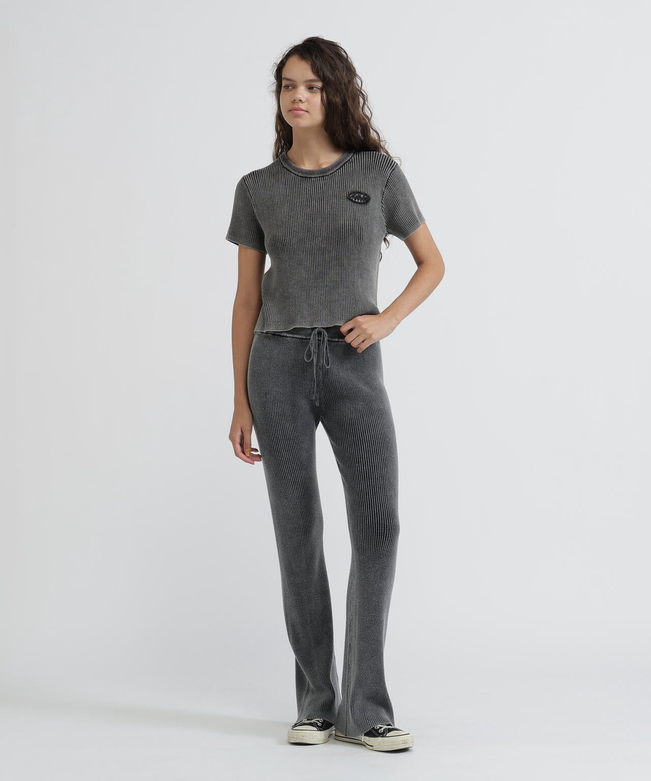 VINTAGE WASH WAPPEN KNIT PANTS