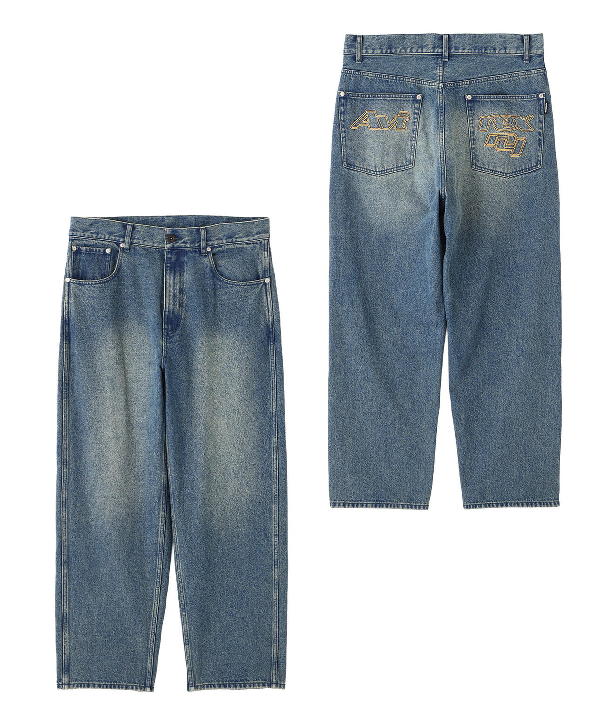 GOALERS EMBROIDERY DENIM PANTS
