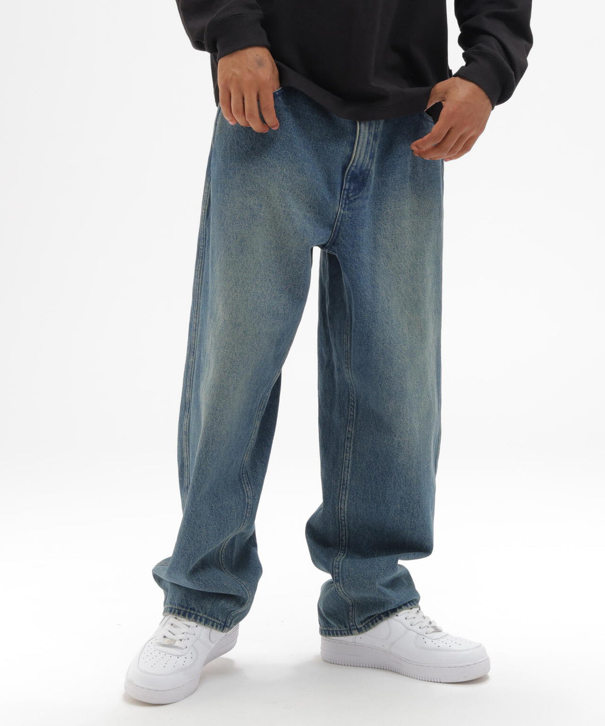 GOALERS EMBROIDERY DENIM PANTS