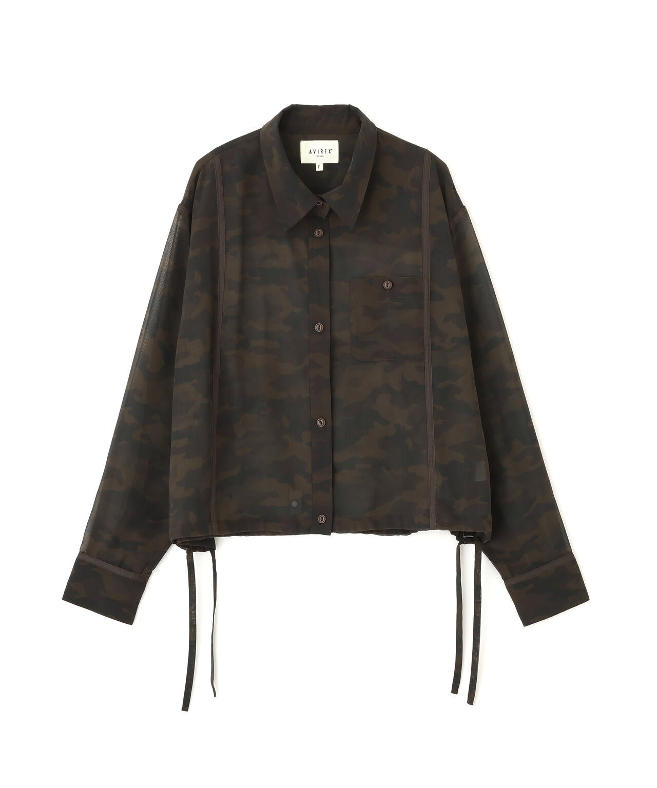 《直営店限定》CAMO PRINT SHEER SHIRT