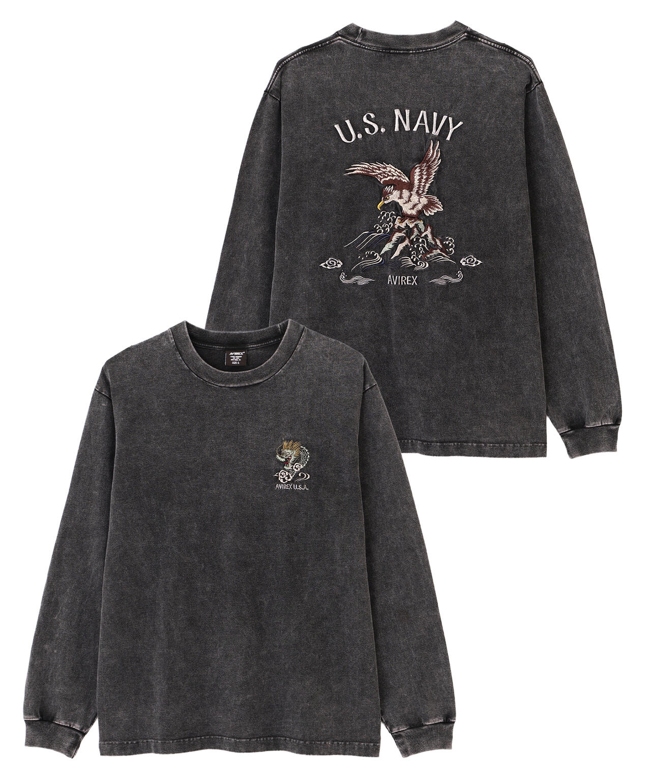 《NAVAL COLLECTION》SOUVENIR EMBROIDERY LONG SLEEVE T-SHIRT