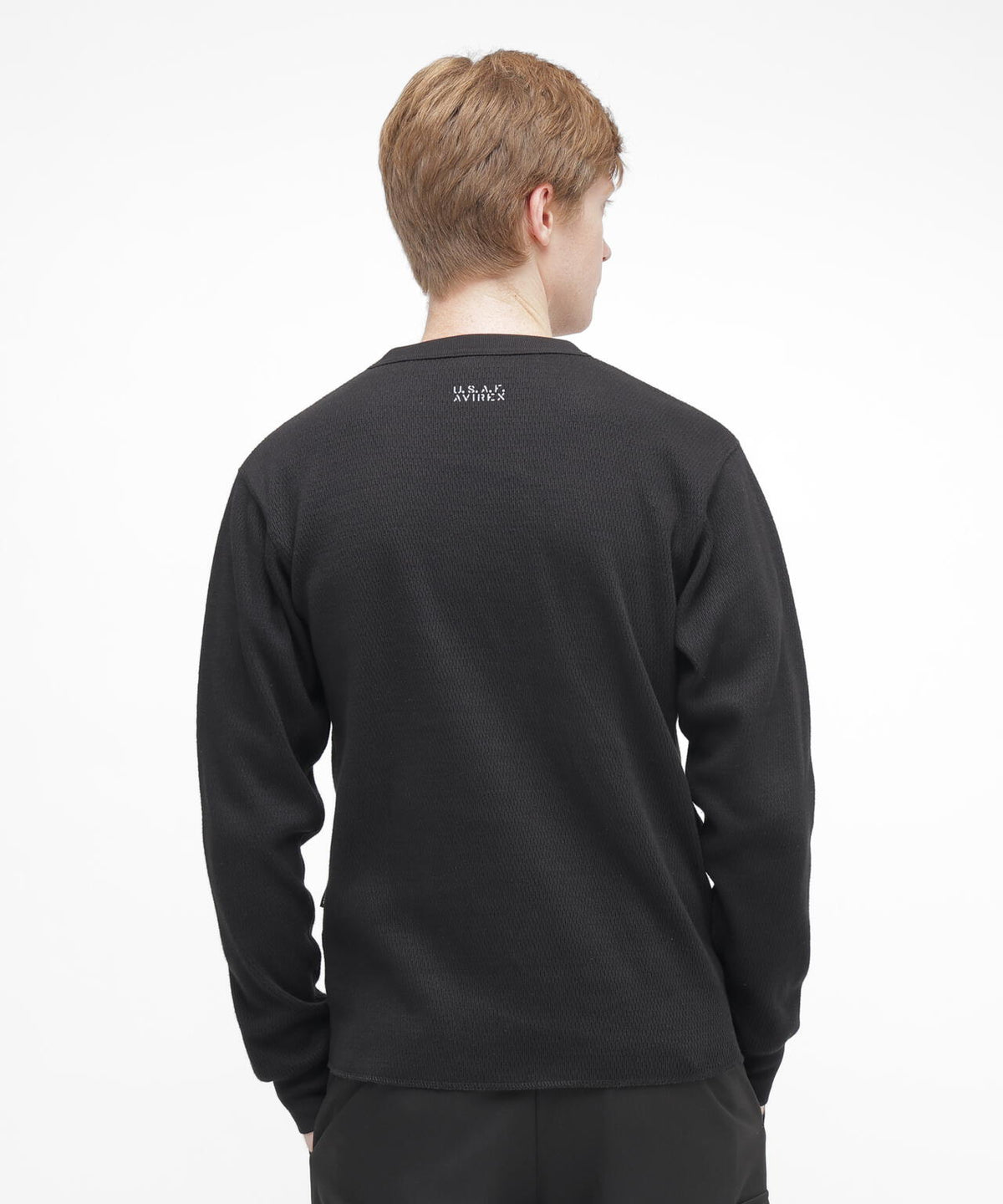 HONEYCOMB WAFFLE L/S CREW T-SHIRT