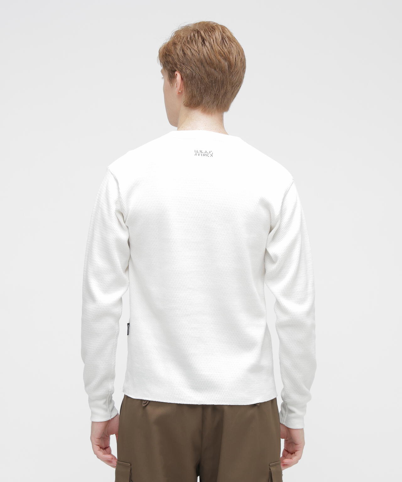 HONEYCOMB WAFFLE L/S CREW T-SHIRT