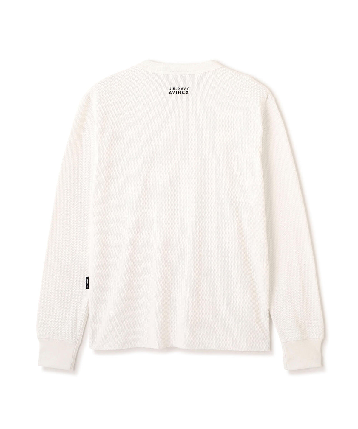 HONEYCOMB WAFFLE L/S HENLEY NECK T-SHIRT