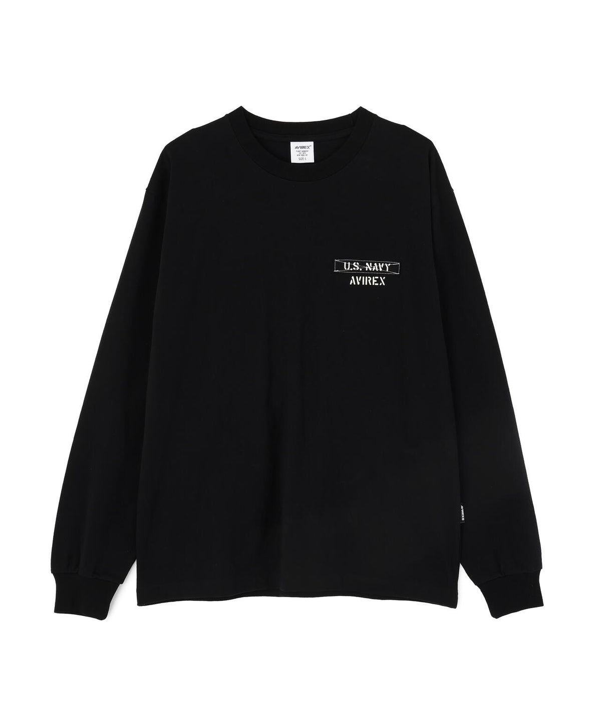 L/S T-SHIRT ”NAVY STENCIL”