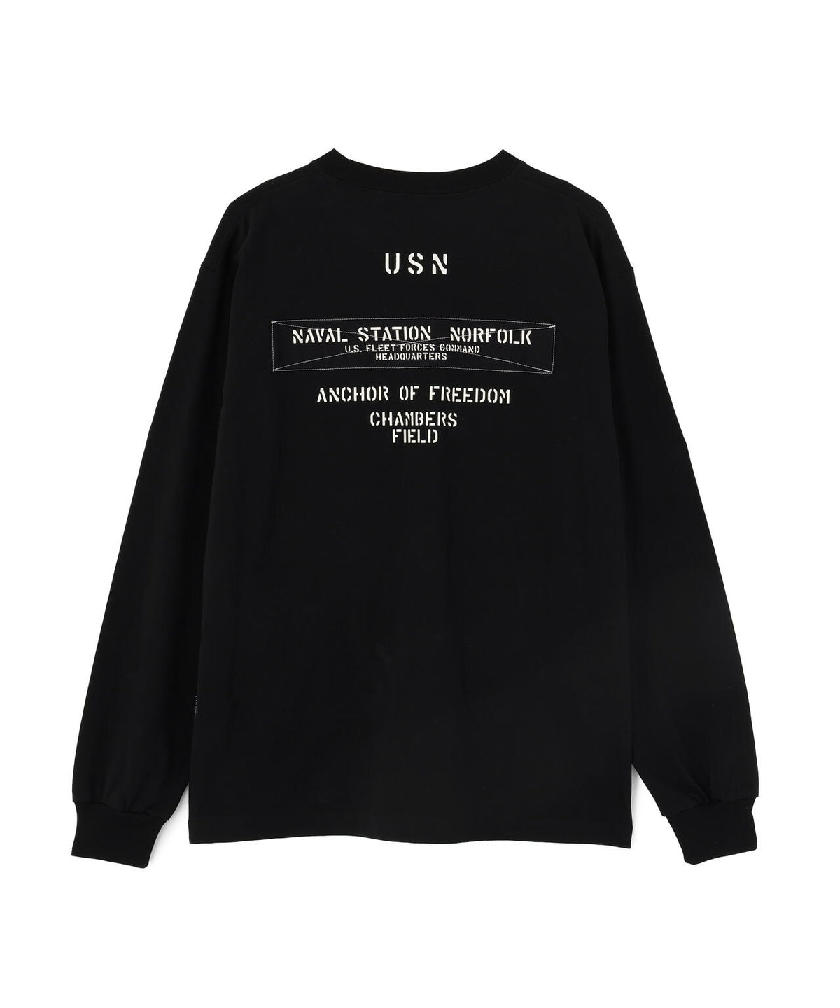 L/S T-SHIRT ”NAVY STENCIL”
