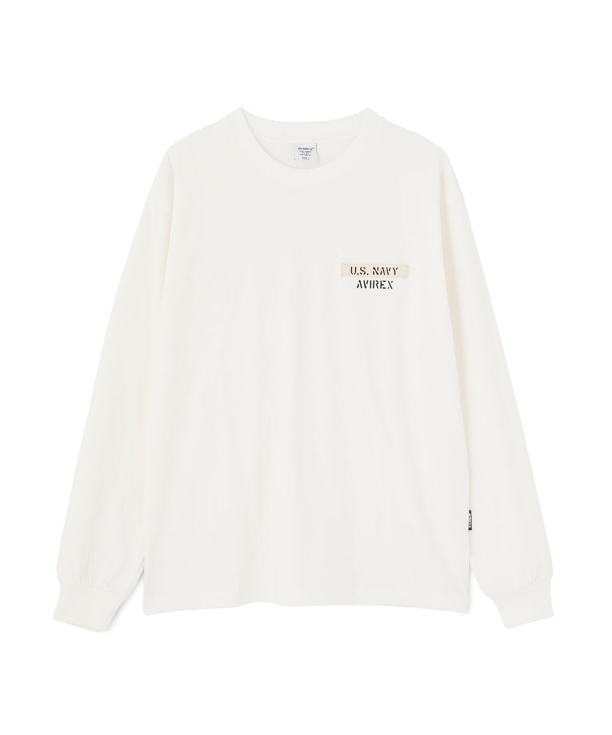L/S T-SHIRT ”NAVY STENCIL”