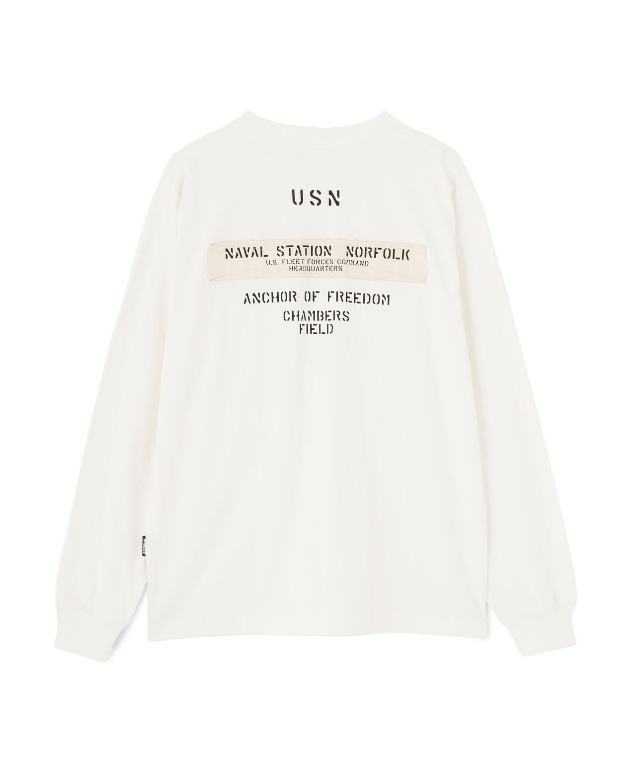 L/S T-SHIRT ”NAVY STENCIL”