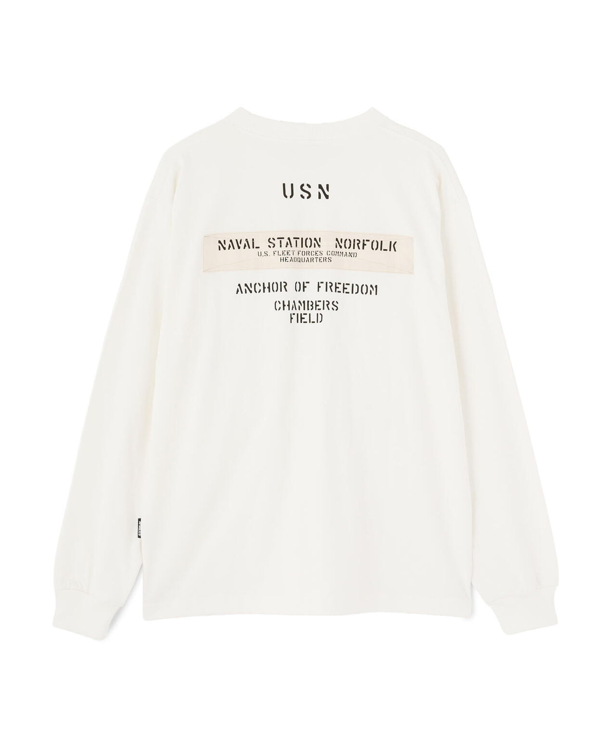 L/S T-SHIRT ”NAVY STENCIL”