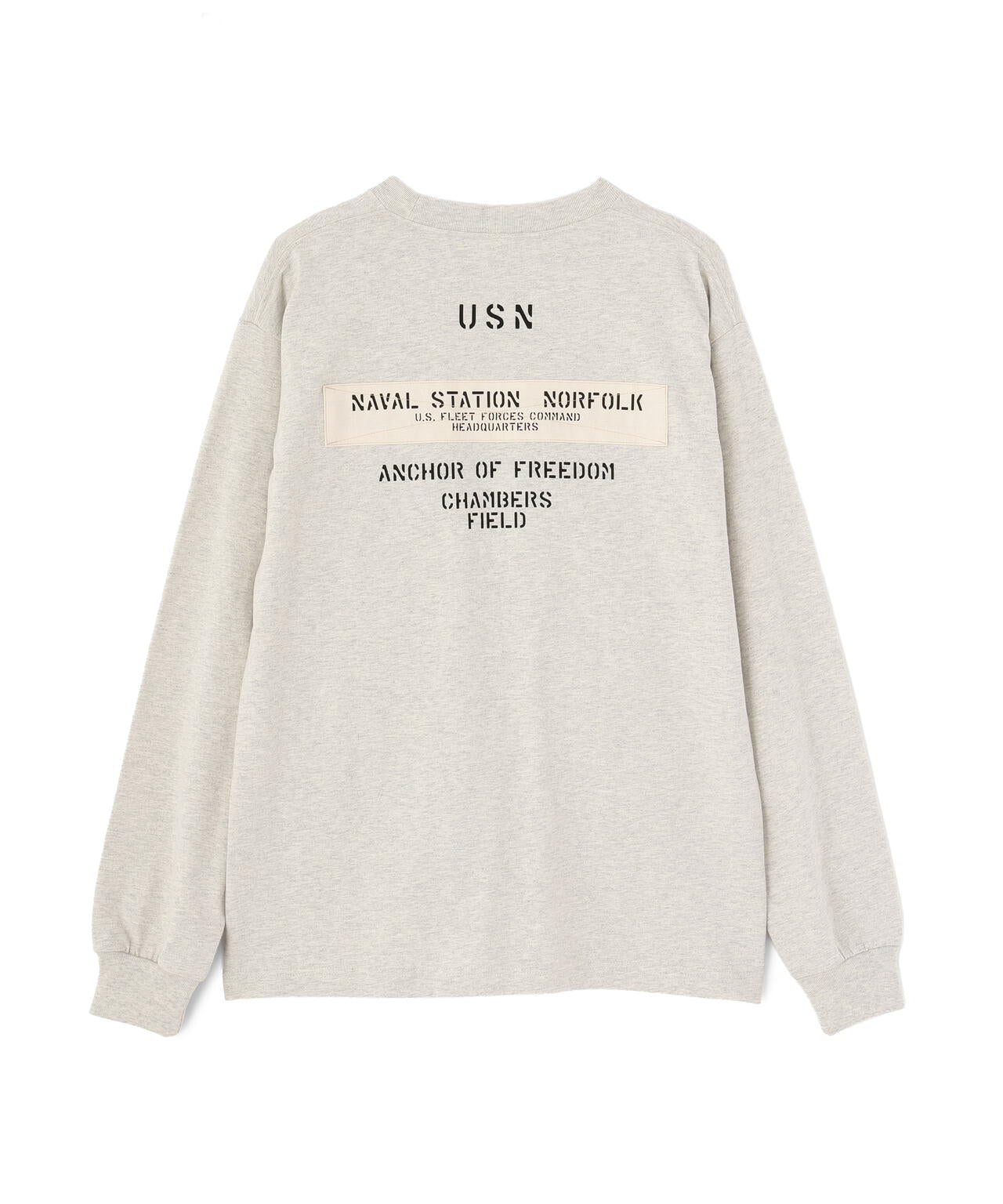 L/S T-SHIRT ”NAVY STENCIL”