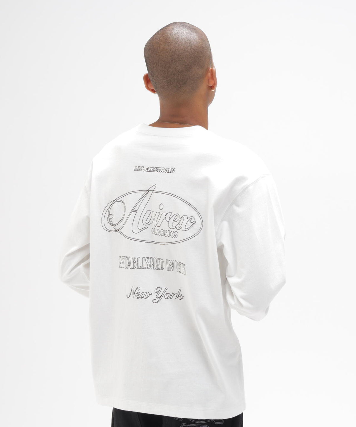 STITCH EMBROIDERY LOGO L/S T-SHIRT
