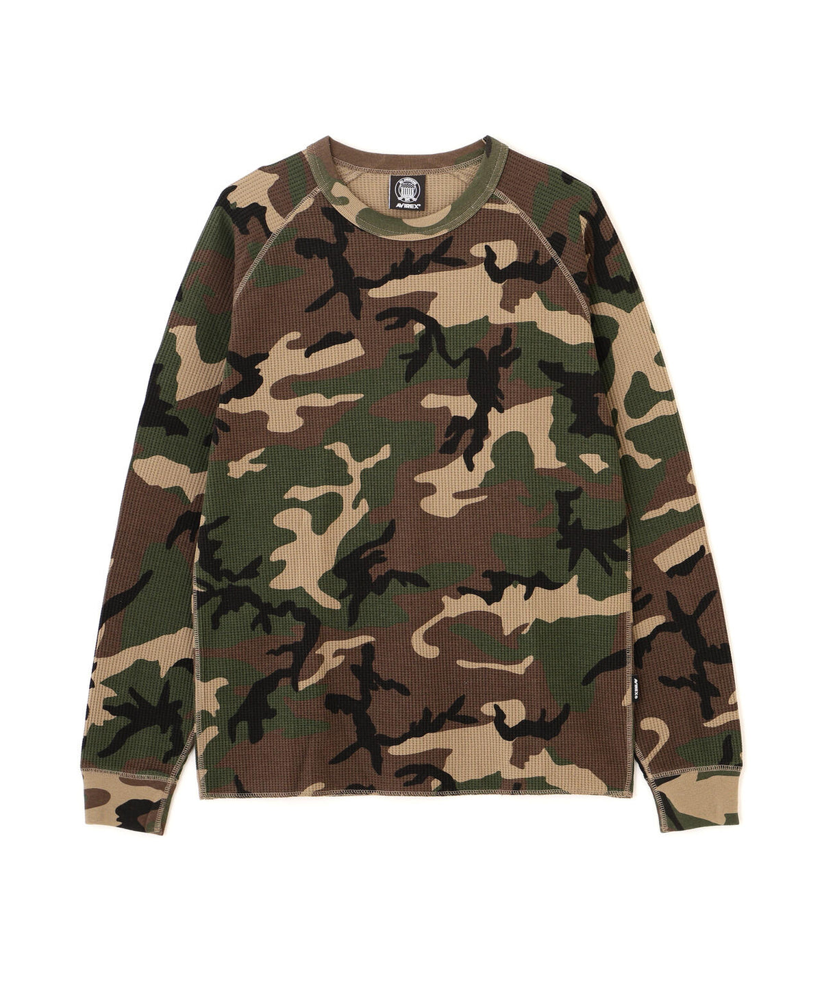 DS MINI WAFFLE CAMO LS TEE