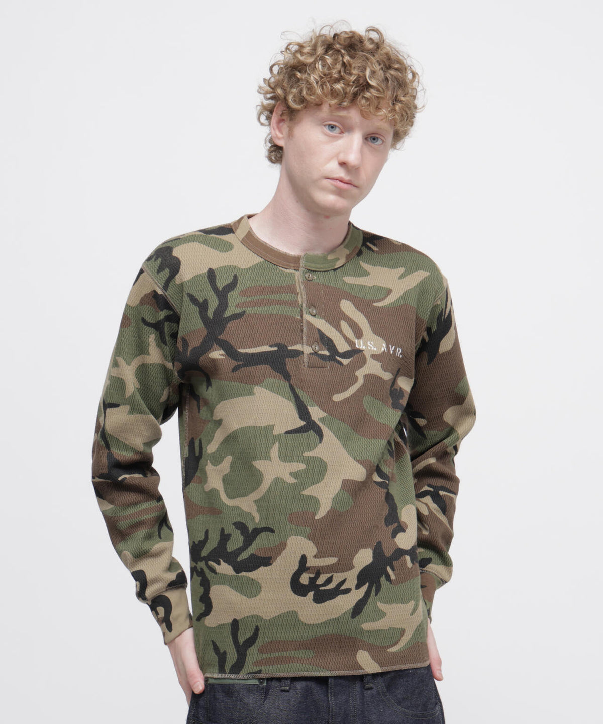 《WEB&DEPOT限定》HONEYCOMB HENRY WAFFLE L/S T-SHIRT