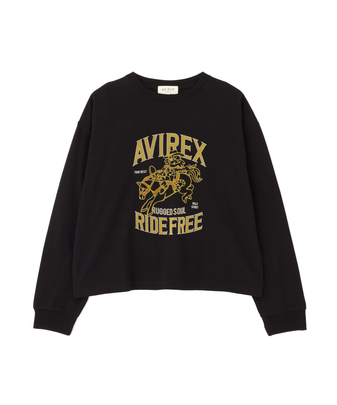 L-L/S FLOCKY PRINT TOMCAT TEE