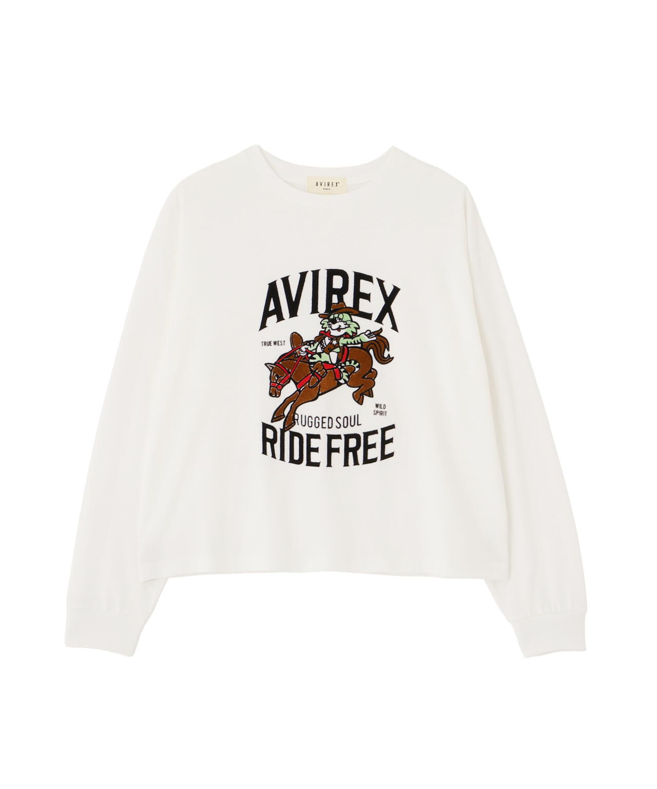 L-L/S FLOCKY PRINT TOMCAT TEE