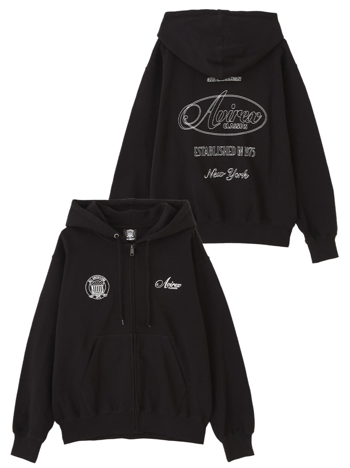 STITCH EMBROIDERY LOGO ZIP PARKA