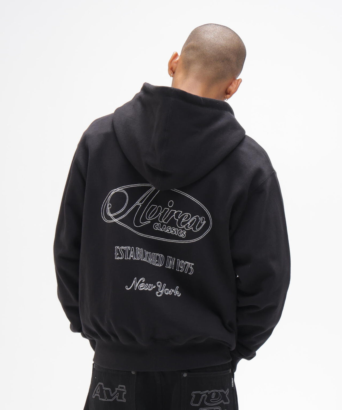 STITCH EMBROIDERY LOGO ZIP PARKA