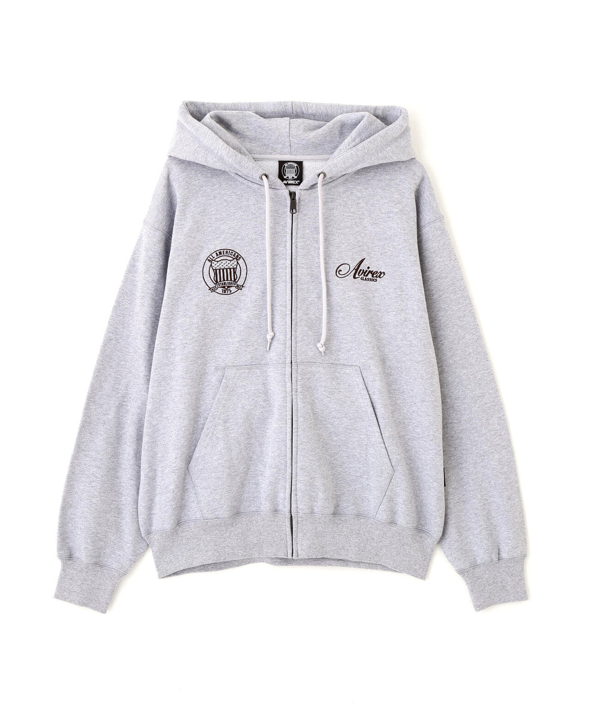 STITCH EMBROIDERY LOGO ZIP PARKA