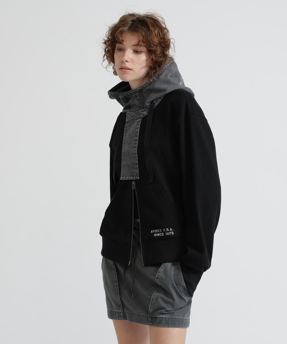《NAVAL COLLECTION》DENIM COMBI PARKA