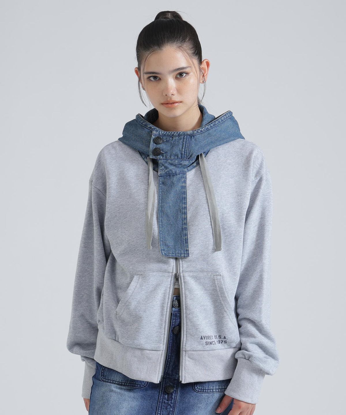 《NAVAL COLLECTION》DENIM COMBI PARKA