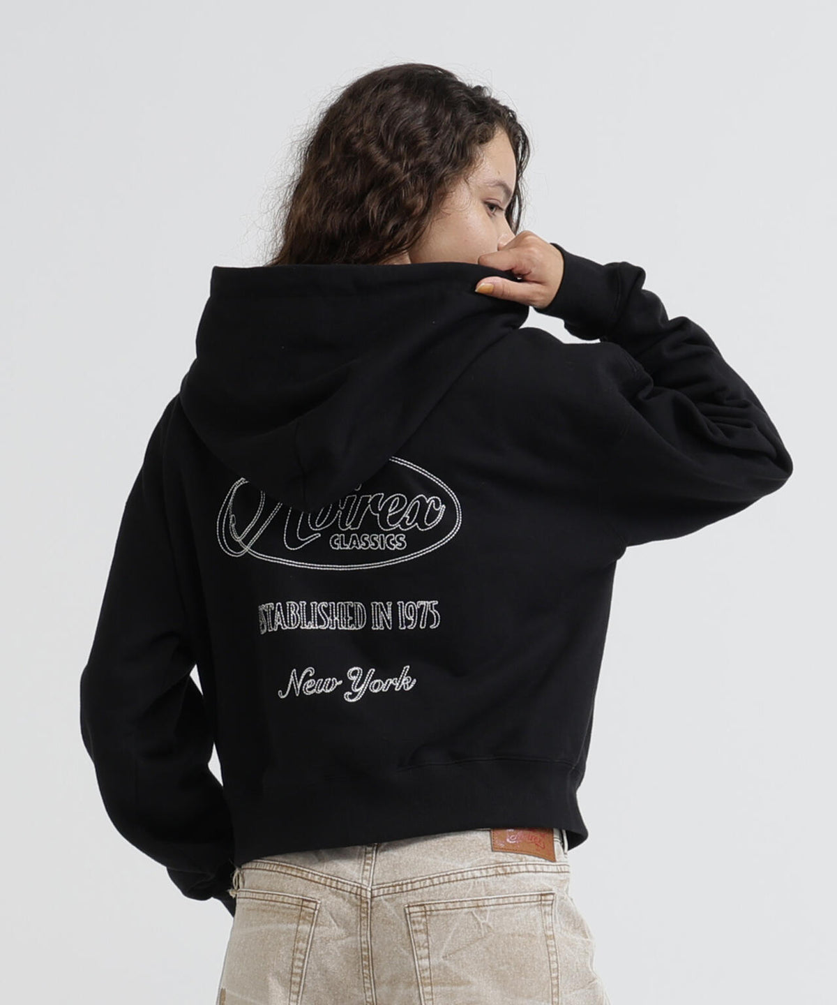 STITCH EMBROIDERY LOGO ZIP PARKA