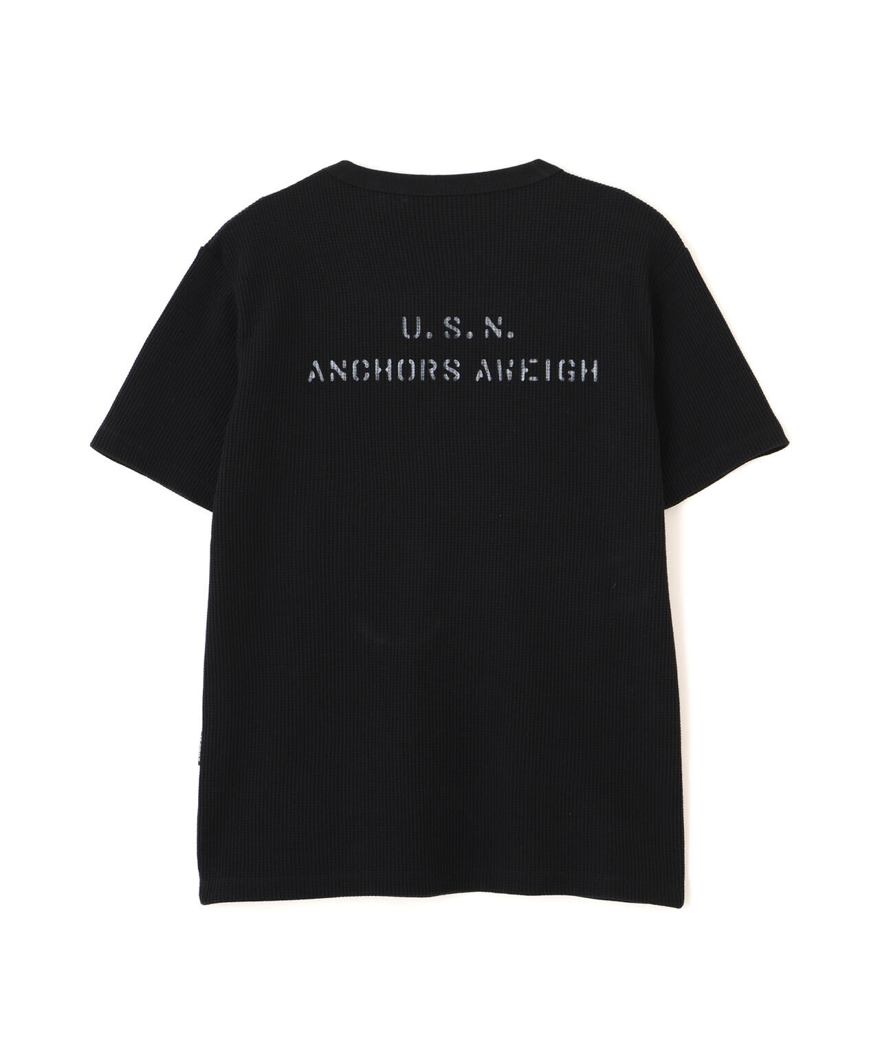MINI WAFFLE C-NECK T-SHIRT U.S.N.