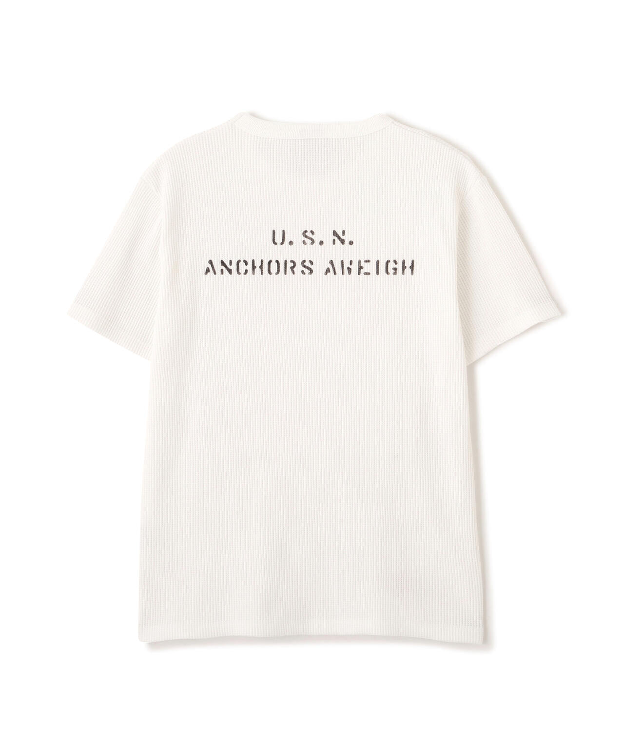 MINI WAFFLE C-NECK T-SHIRT U.S.N.